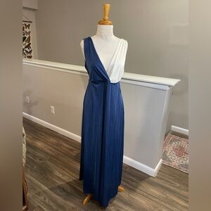 Vintage Jill Andrea of New York Nightgown Sleepwear Size Large Blue And White